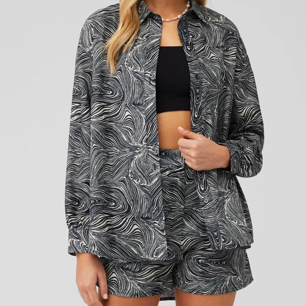 NWT 4th & Reckless ANDIE ZEBRA SHIRT